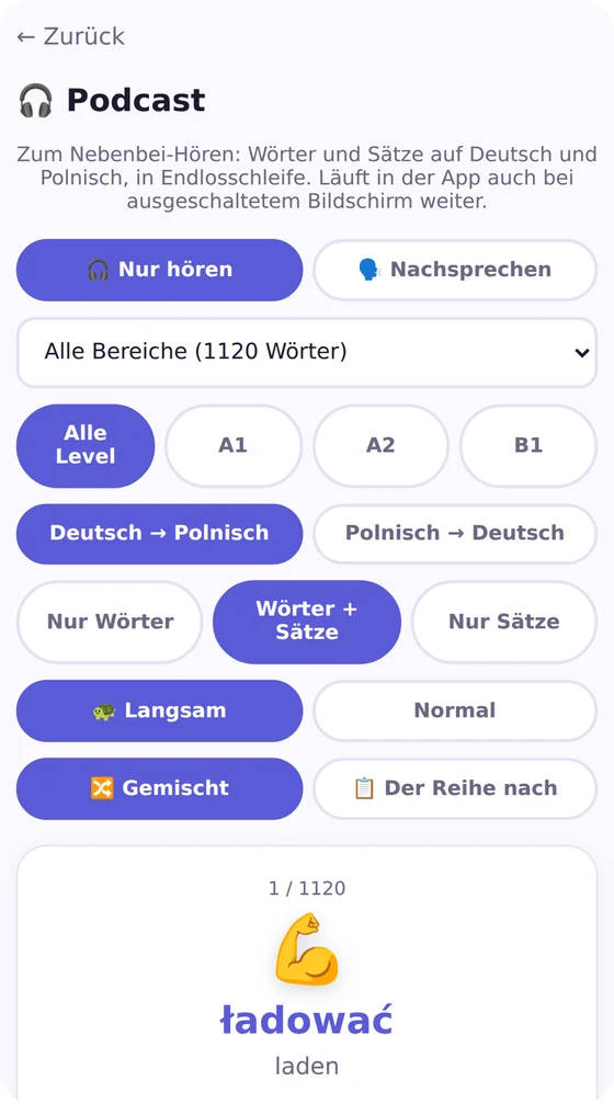 Papuga: Hören statt starren
